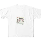 JoyfulMomentsCraftsの桜と鳥居　ー Cherry Blossoms and Torii ー All-Over Print T-Shirt