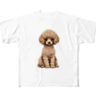 アニマルペイントの犬のグッズ フルグラフィックTシャツ