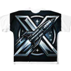 亀蘭タマムシのThe "X" when it comes to rockets. フルグラフィックTシャツ
