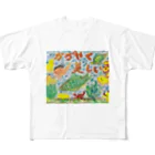 chokkotto🌿harappaと MASARU BARUのカガヤクウツクシイイノチ🐳 All-Over Print T-Shirt