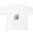 SHINICHIRO KOIDEのエレフィー (Elephie) フルグラフィックTシャツ