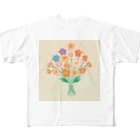 ひちゃんのお絵描きのお絵描き花束 All-Over Print T-Shirt