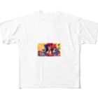 HiroLink's Shopのことわざ物語：鬼に金棒 All-Over Print T-Shirt