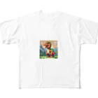 OTIRUBUTUBUTUのおちりぶつぶつ恐竜 All-Over Print T-Shirt