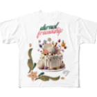 ivybloonのサプライズケーキ フルグラフィックTシャツ