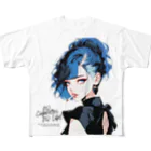 KUSUZINIA'S SHOPのSmoking Lady (Ver.2) フルグラフィックTシャツ