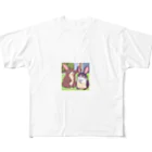 WhimsyWaresのうさぎ All-Over Print T-Shirt