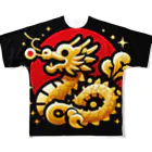 幸福龍神の幸運を呼ぶ金龍ちゃん🐉 フルグラフィックTシャツ