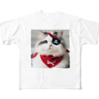 nail_aphroditeの海賊猫ちゃん All-Over Print T-Shirt