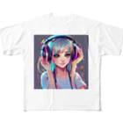 Creative Canvas-くリエイティブキャンバスのDj 女の子　かわいい　POP　ゆめのような All-Over Print T-Shirt