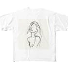 一筆書きアートの一筆書き風アート4 All-Over Print T-Shirt