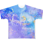 Mafuyuの手描きアートのルミナス手描き水彩画アート All-Over Print T-Shirt