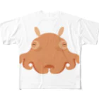 kimchinの宇宙人のようなキュートでかわいい深海魚の仲間メンダコ All-Over Print T-Shirt
