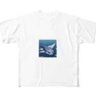 SUZURI56のドット絵ノコギリザメ All-Over Print T-Shirt