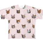 Twelve Catsのポルカドット？ペールピンク フルグラフィックTシャツ