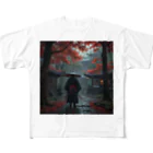 中村マコトの雨の中の侍 All-Over Print T-Shirt