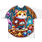 Coco&Mico Companyの冒険のドワーフキャット Tシャツ - 子ども用 All-Over Print T-Shirt