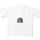 Gokuuchan's Cute Creationsのゴクウちゃんとタコス　time フルグラフィックTシャツ