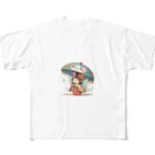 bona fideの開運招き猫　みこ All-Over Print T-Shirt