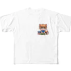 hikotakuの勉強猫 All-Over Print T-Shirt