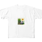 るる ＊ PIXEL ART SHOPのドット絵の可愛いパンダグッズ All-Over Print T-Shirt