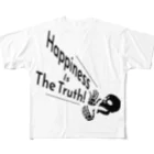 『NG （Niche・Gate）』ニッチゲート-- IN SUZURIのHappiness Is The Truth!（黒） All-Over Print T-Shirt