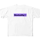 VIRTUAL CROSSのBowtuality 1 パープル All-Over Print T-Shirt