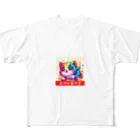 salashigeのかわいいカラフルな猫のキャラクターグッズ All-Over Print T-Shirt