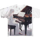 cocoa8877の夏のピアノ フルグラフィックTシャツ