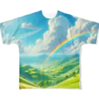 Rパンダ屋の「美しい緑の風景」グッズ フルグラフィックTシャツ