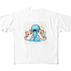 Freeman1の水瓶とネコ All-Over Print T-Shirt