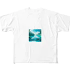 hana2ginの Almost Transparent Blue. All-Over Print T-Shirt