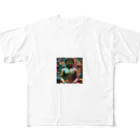 Take-chamaの品のある仏像のデザイン性が際立つ。 All-Over Print T-Shirt