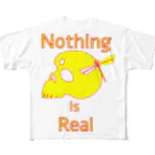 『NG （Niche・Gate）』ニッチゲート-- IN SUZURIのNothing Is Real.（黄色） フルグラフィックTシャツ