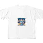 にっちゃマーケットのボーダーコリーのお祭りナイト All-Over Print T-Shirt