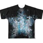 AAAA0X0のスターブロック　青　Tシャツ　アクリルブロック　アクリルキーホルダー　クリアファイル　クッション All-Over Print T-Shirt