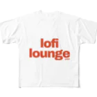 Lofi LoungeのLofi Lounge 赤 フルグラフィックTシャツ