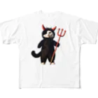 かわいい猫たちのかわいい天使の子猫と悪魔の子猫 All-Over Print T-Shirt