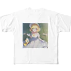 オリジナルグッズショップ KIJITORAのデイジーダック All-Over Print T-Shirt