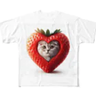 neYunのいちごねこ　すこにゃん All-Over Print T-Shirt