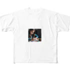 ryuuのお絵描きする女の子 フルグラフィックTシャツ