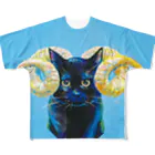HB eichibiiのhorned cat（ヒツジ） フルグラフィックTシャツ