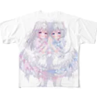 小鳥の食事のねことくまのメイドさん All-Over Print T-Shirt