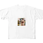 夜兎の和柄女子 All-Over Print T-Shirt