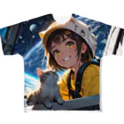 uchuneko_landの仲良し猫ちゃん All-Over Print T-Shirt