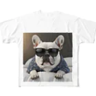 SI-SAAのおやすみBOSS犬 フルグラフィックTシャツ