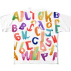 noiSutoaのカラフルな色使いと面白いデザインのアルファベット All-Over Print T-Shirt