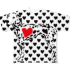 パグとミニブタの母のダルメシアン All-Over Print T-Shirt