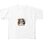 39キリリンの犬猿の仲 フルグラフィックTシャツ