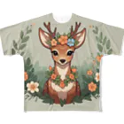 chibi_hikariのFlora Fawn フルグラフィックTシャツ